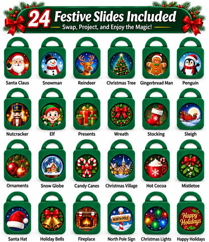 Christmas car projector with 24 festive scene slides