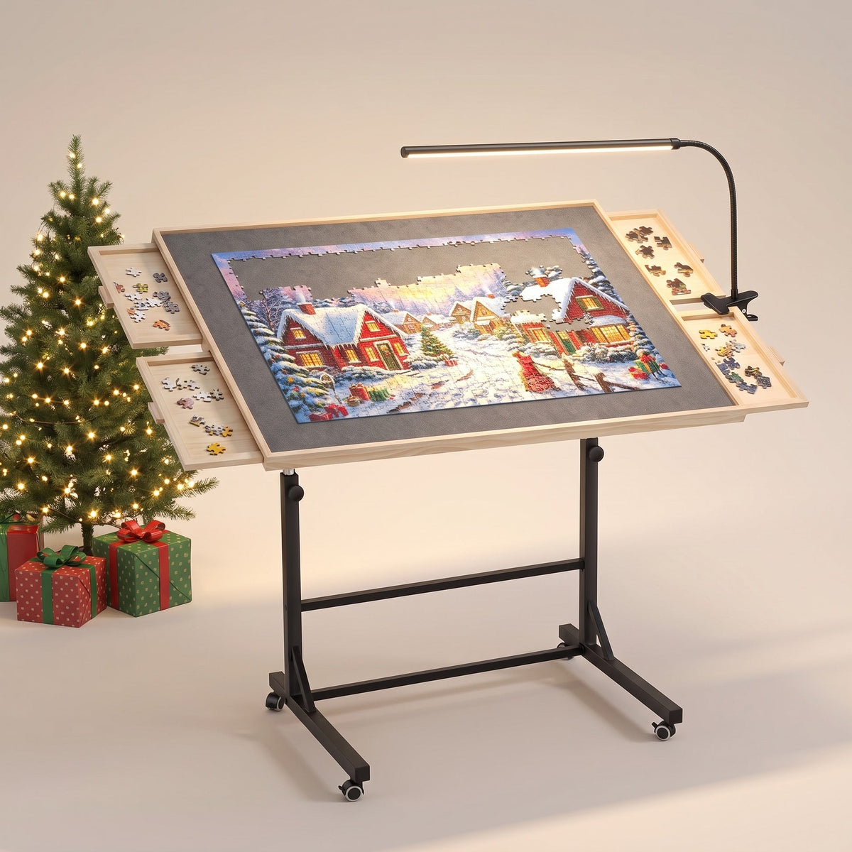 Rolling Puzzle Table