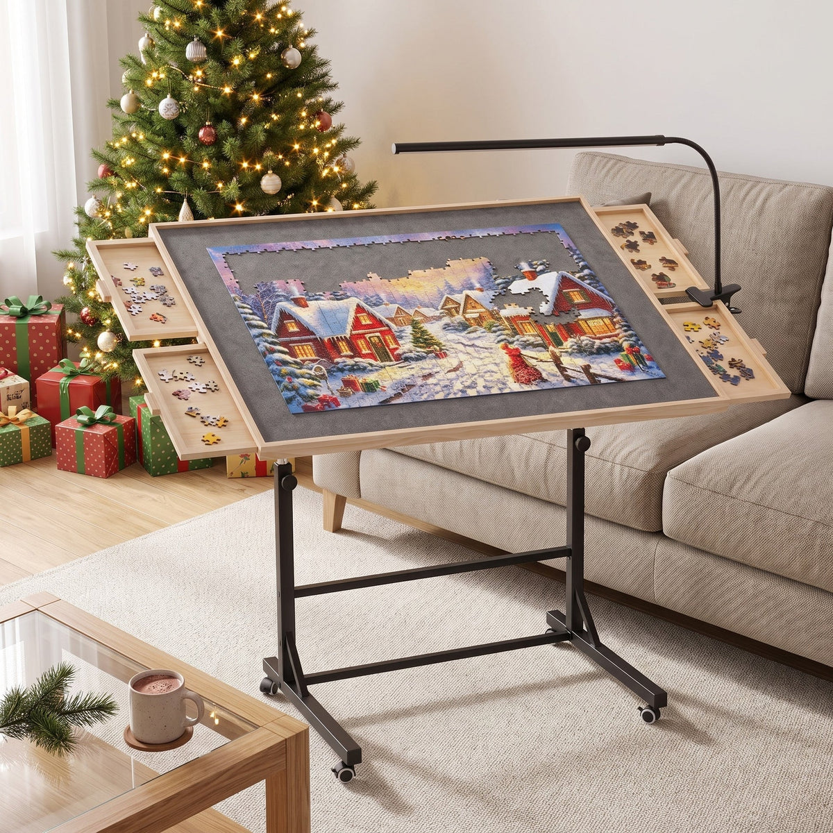 Rolling Puzzle Table